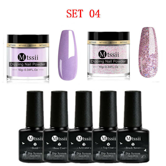 Mtssii 10g Dipping Nail Powder Set Matte Nail Glitter Dippin