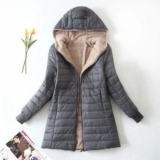 Hooded Slim Fit Fleece-lined Warm Cotton