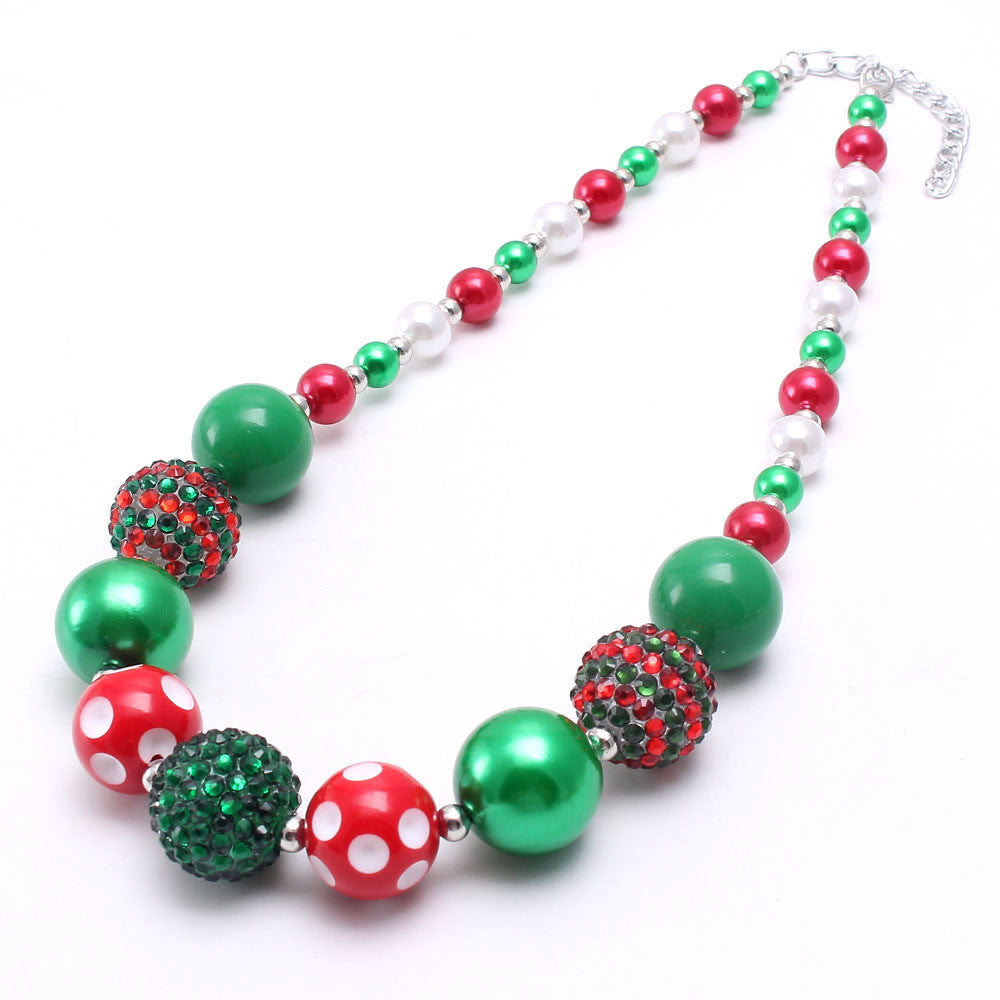 Children's Fashion Simple Christmas Style Beaded Necklace