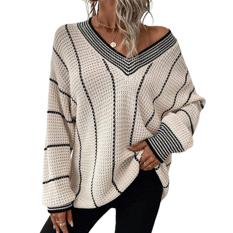 Vertical Casual Loose Sweater for Womenn