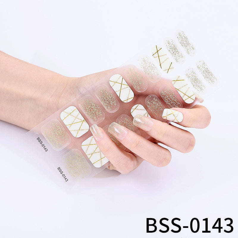 Gel Nail Stickers 3d Semi-cured Nail Stickers UV Nail Semi-baked Nail Stickers Paper