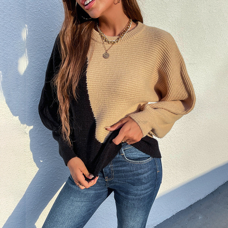 Women's Sweater Pullover featuring a Round Neck