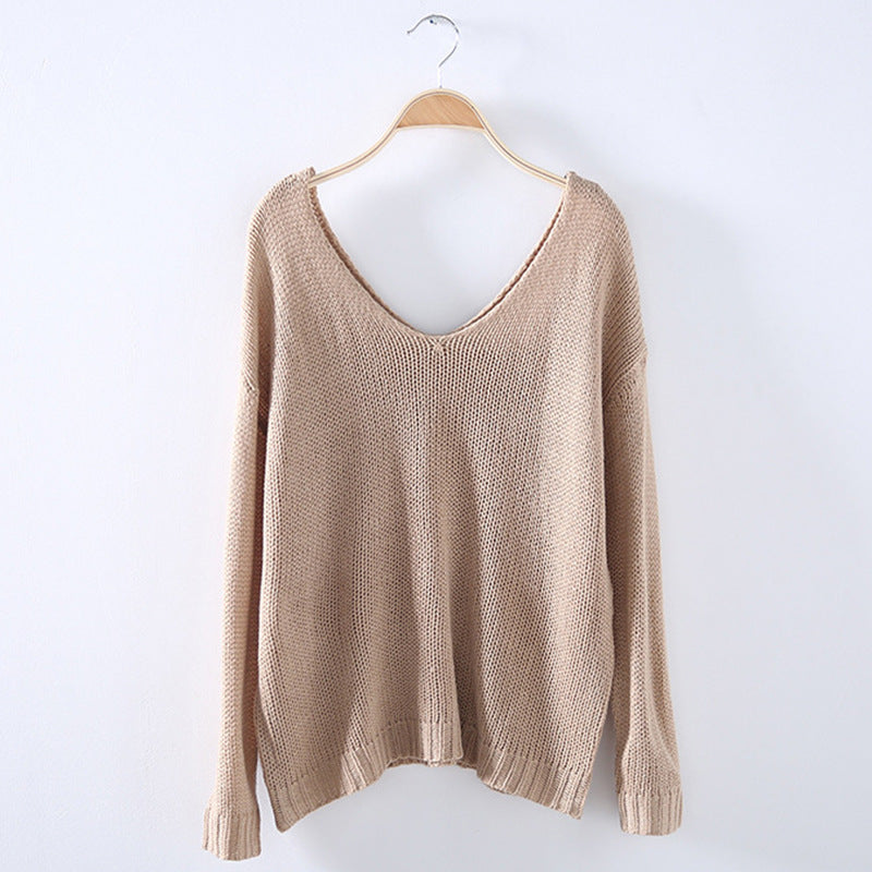 Women's Off-the-Shoulder Long Sleeve Sweater