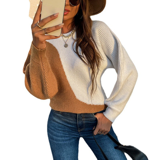 Women's Sweater Pullover featuring a Round Neck