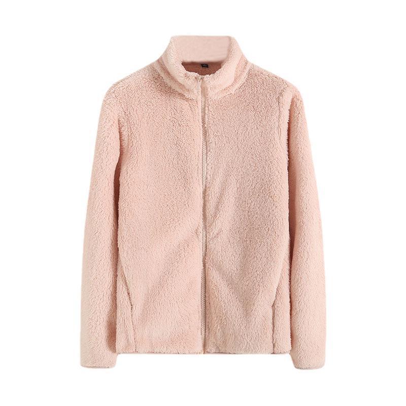 Women's Long Fleece Cardigan – Zipper Coat for Warmth and Style