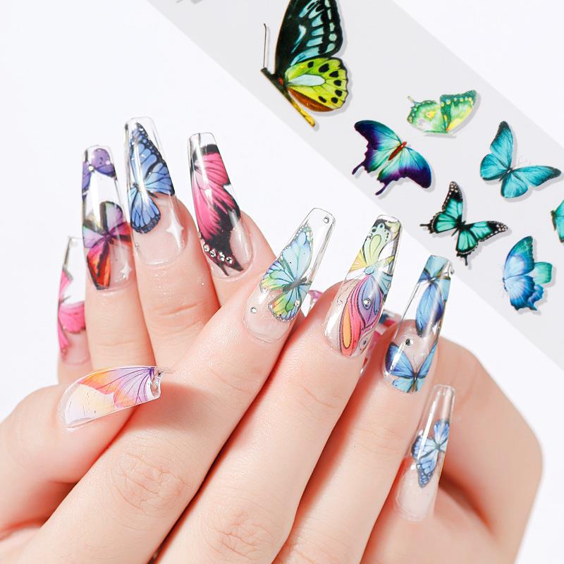 Nail Butterfly Laser Star Transfer Paper