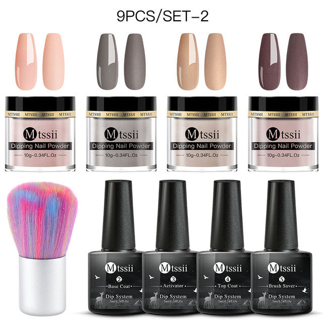 Mtssii 10g Dipping Nail Powder Set Matte Nail Glitter Dippin