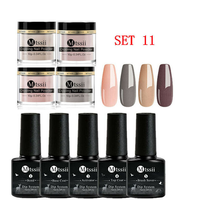 Mtssii 10g Dipping Nail Powder Set Matte Nail Glitter Dippin