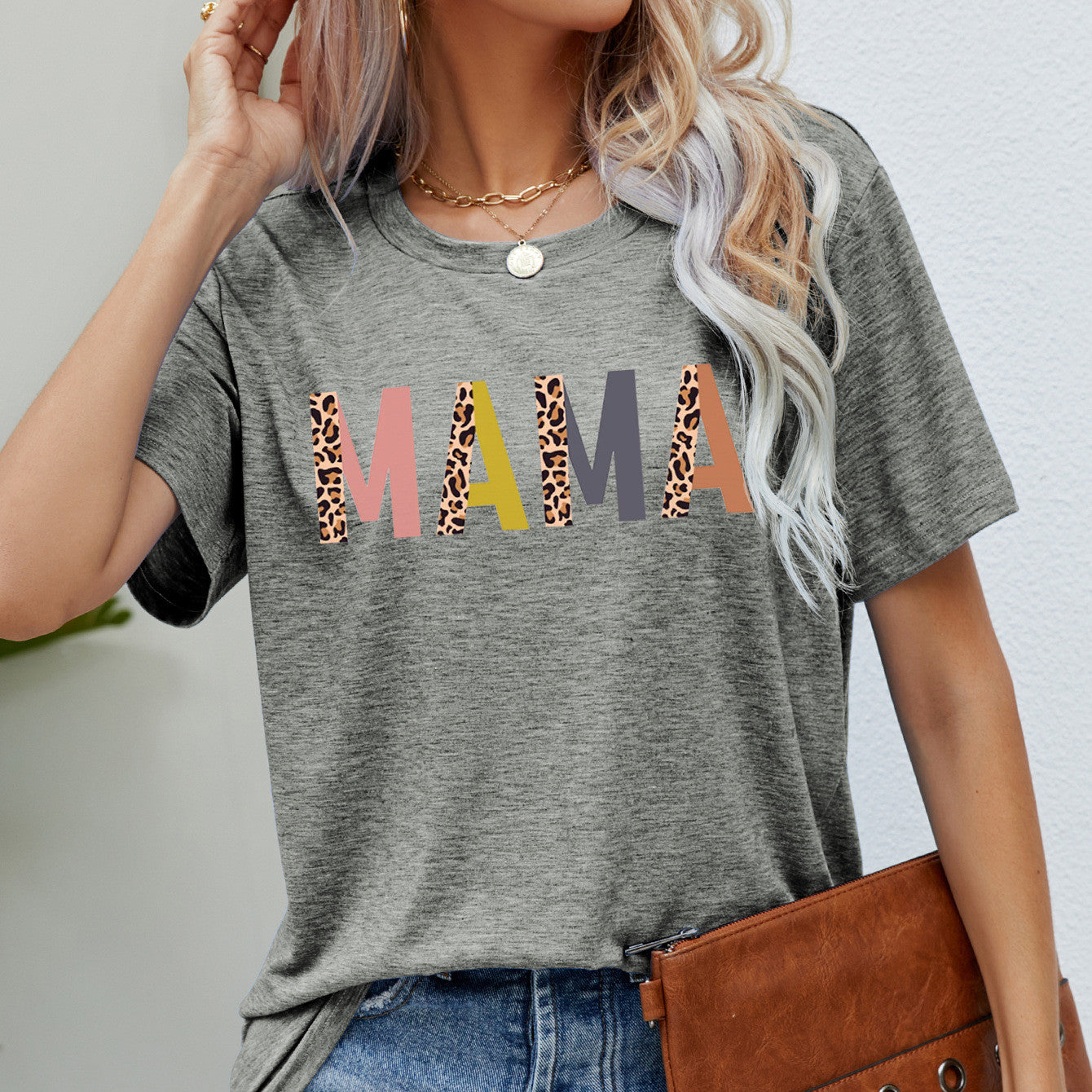 Women's Round Neck Short-sleeved Printed T-shirt