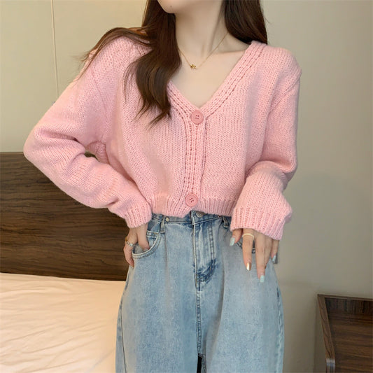 Cozy and Stylish Women's Knitted Short Cardigan Sweater