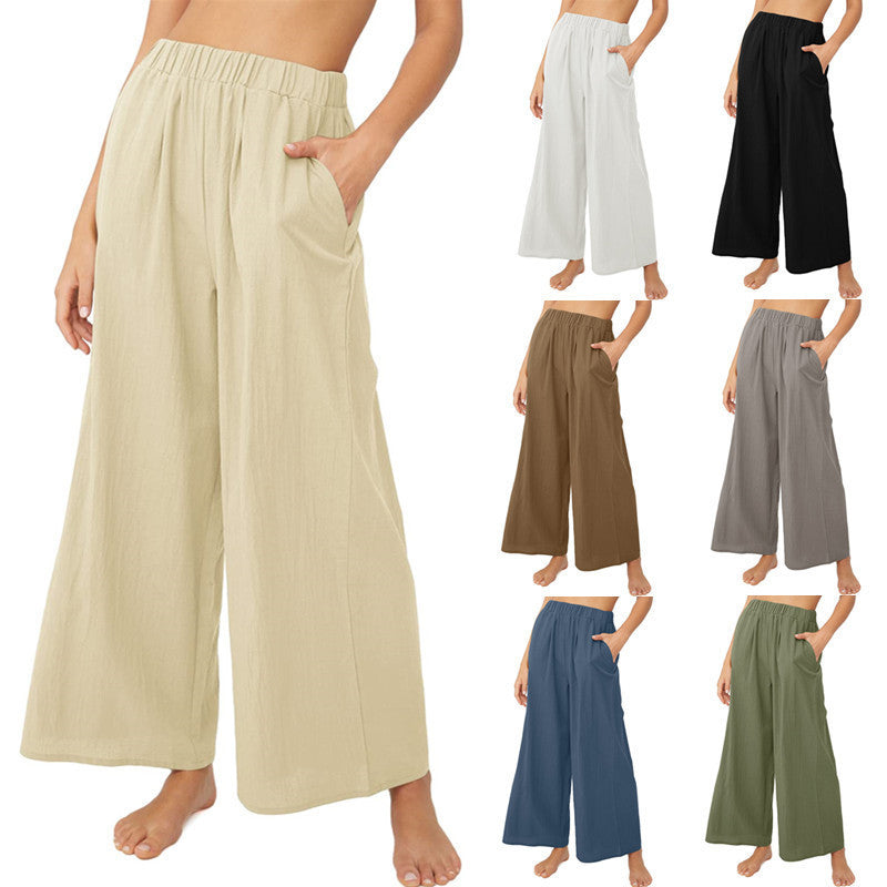 Fashionable High Waist Wide-Leg Trousers for Women