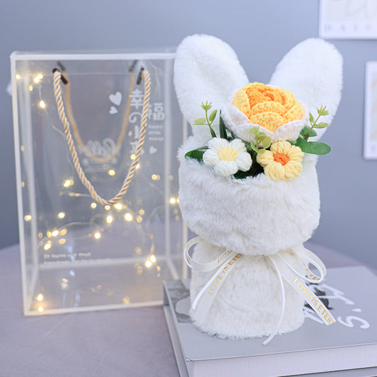 Adorable Rabbit Ears Small Bouquet Gift Box - Perfect for Mother's Day, Birthdays, and Sunflower Lovers