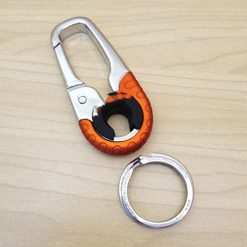 Efficient and Stylish: Stainless Steel Rotating Car Key Ring with Waist Hanging Design