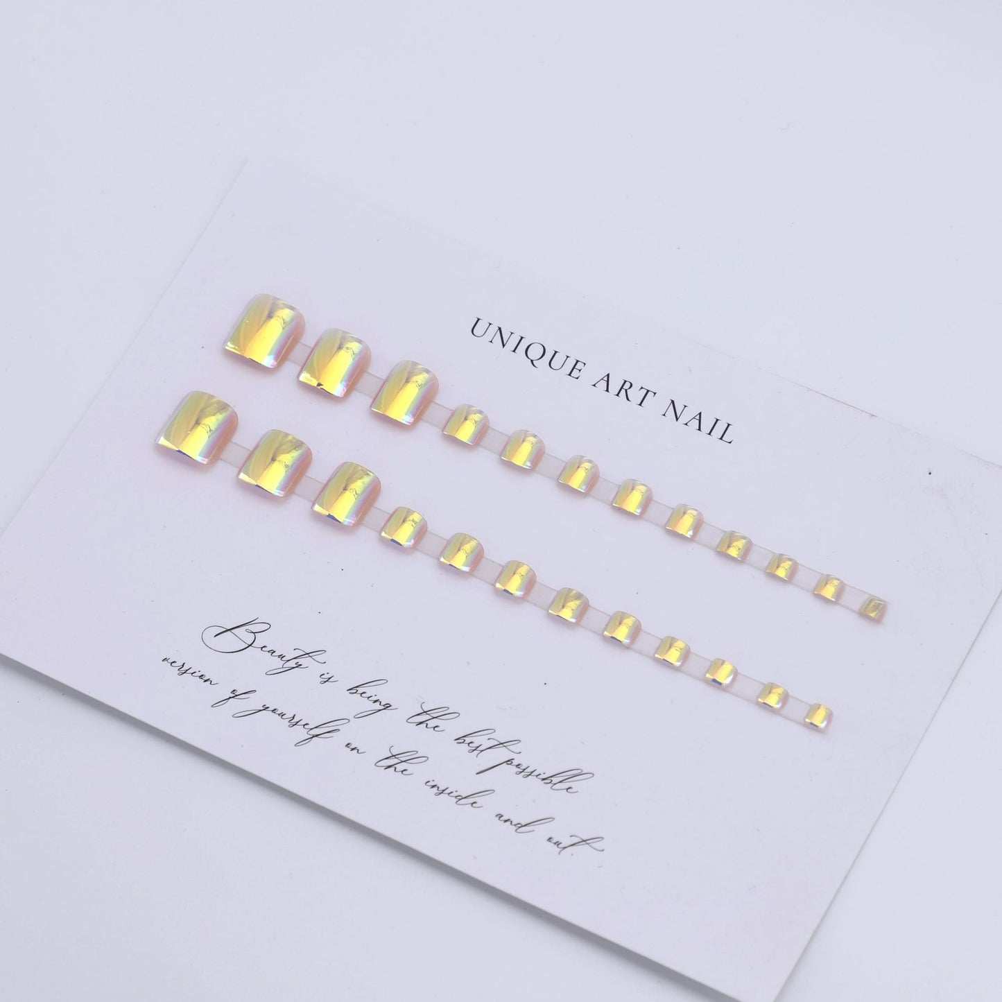 Women's Fashion Simple Mirror Moonlight Wear Nail Stickers