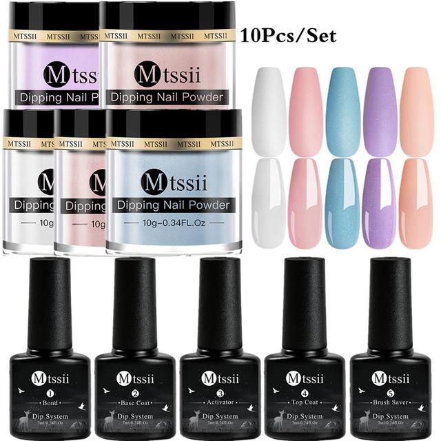 Mtssii 10g Dipping Nail Powder Set Matte Nail Glitter Dippin