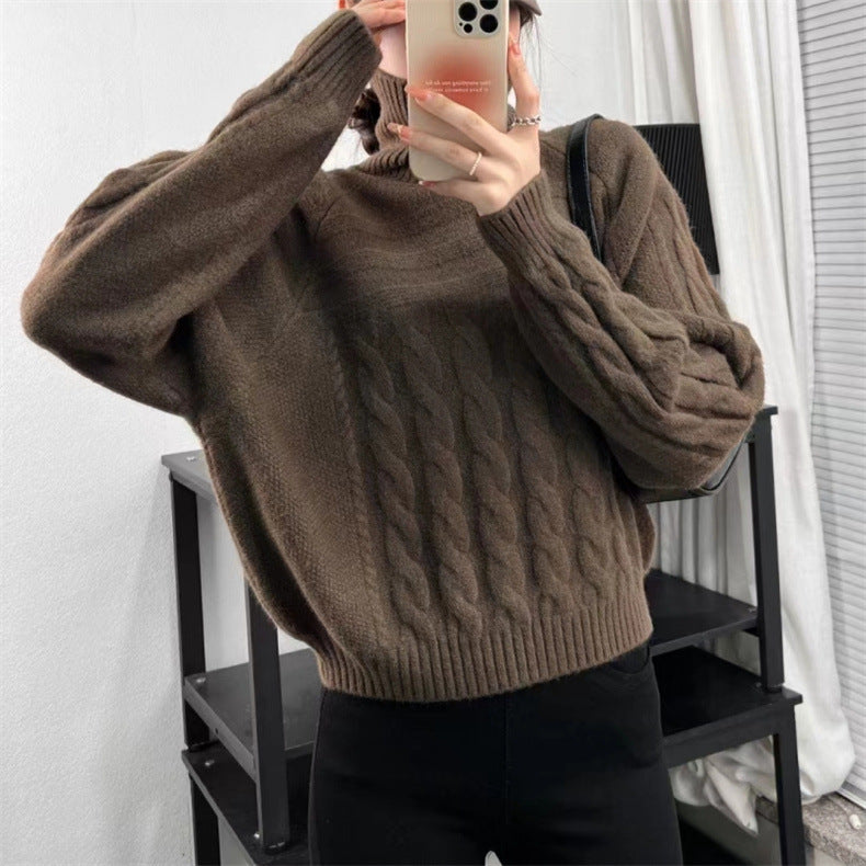 Women's Slimming Knitted Top in Relaxed Idle Style