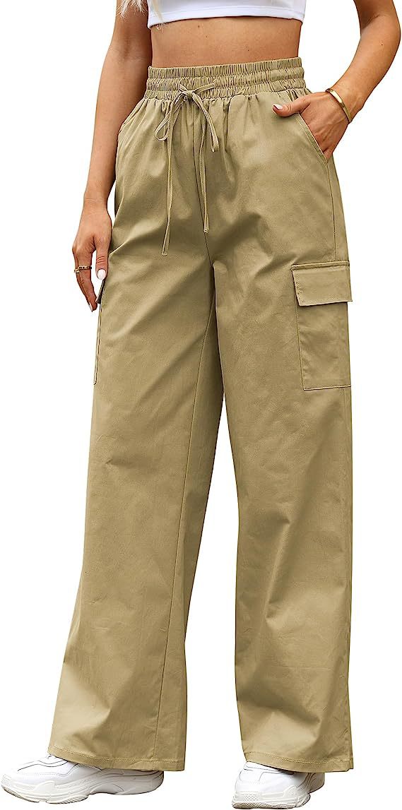 Workwear Casual Pants for Women with Cotton Fabric and Pocket Smocking