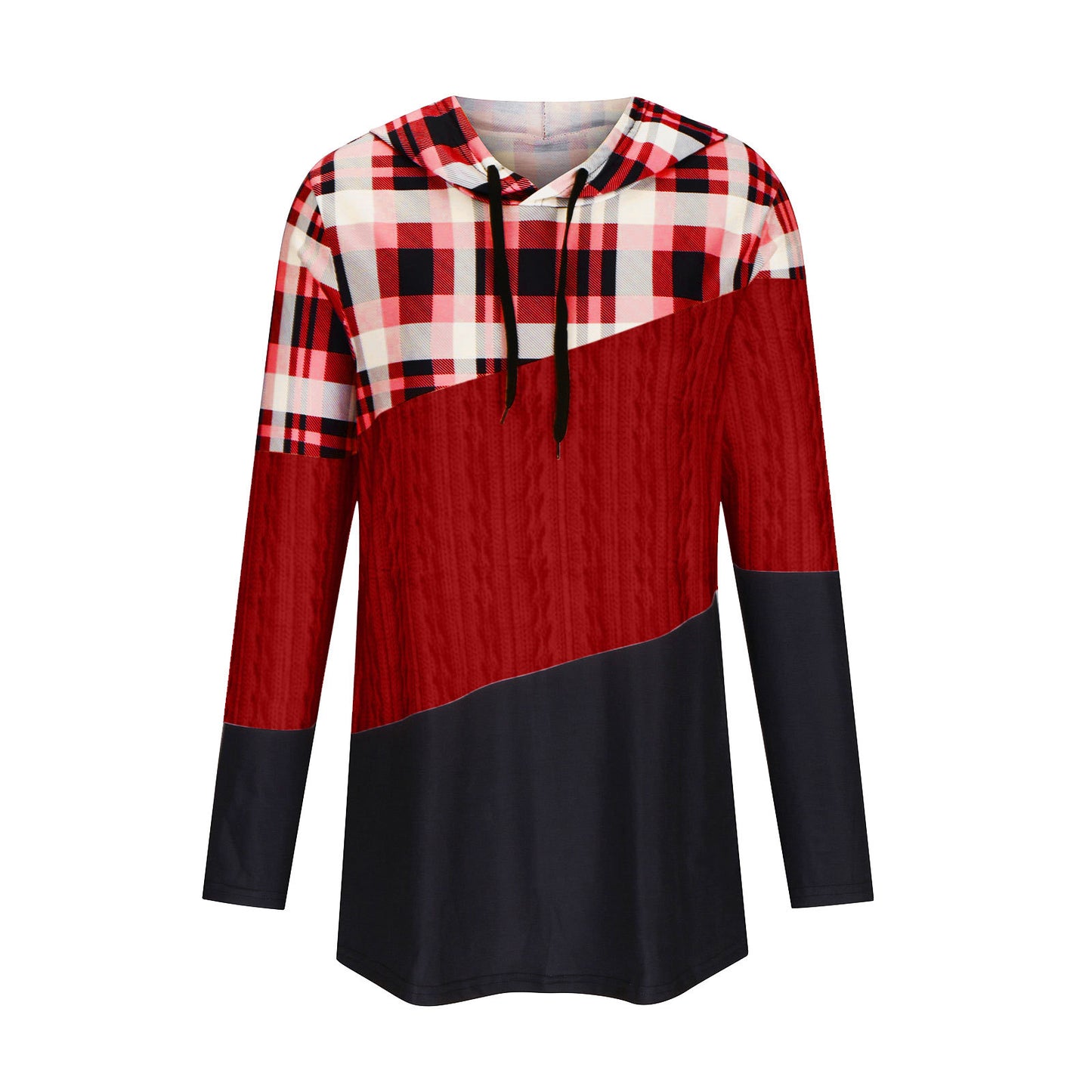 Hooded Printed Sweater for Women with Comfortable Long Sleeves