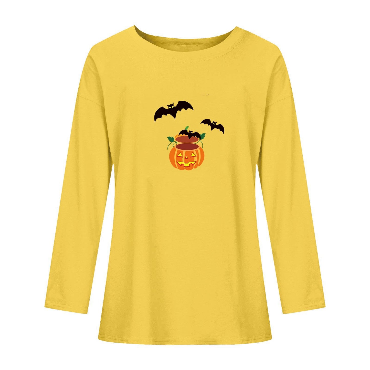 Halloween Bat Printed Crew Neck Top