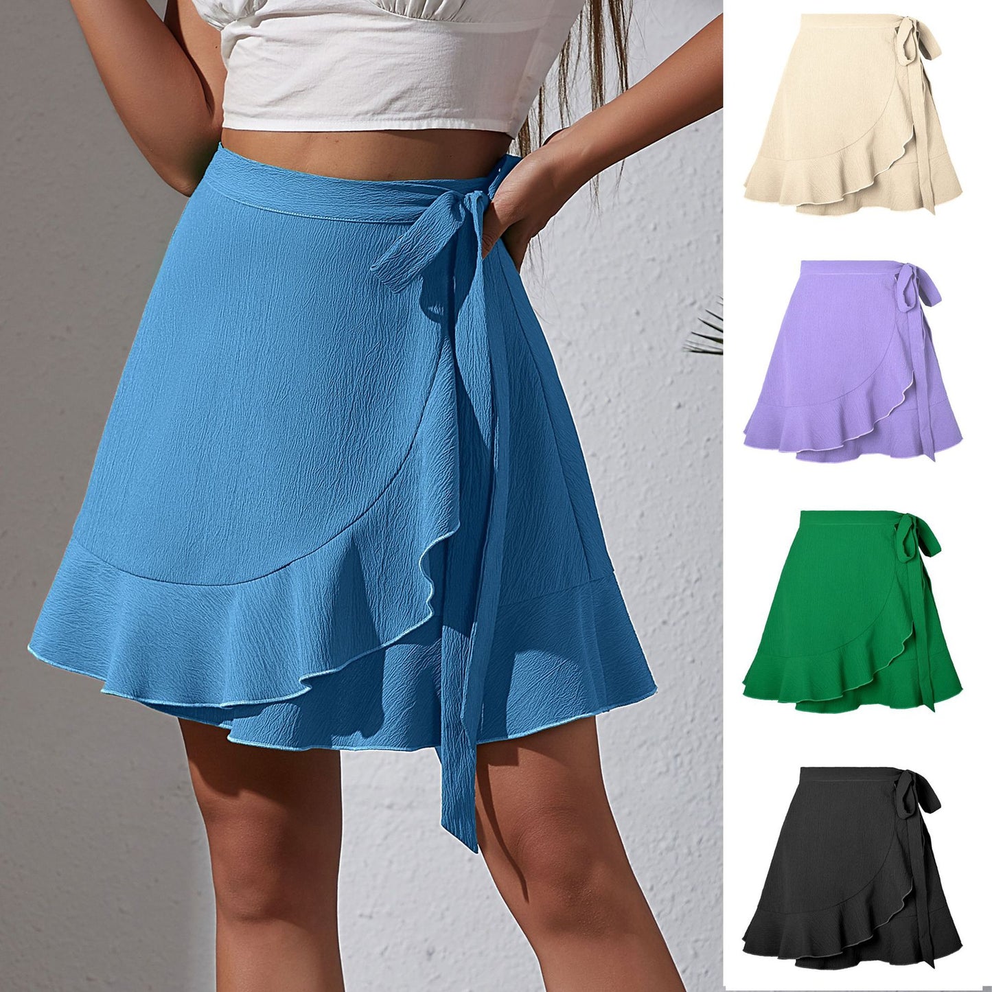 High Waist One-Piece Lace-Up Skirt for Women