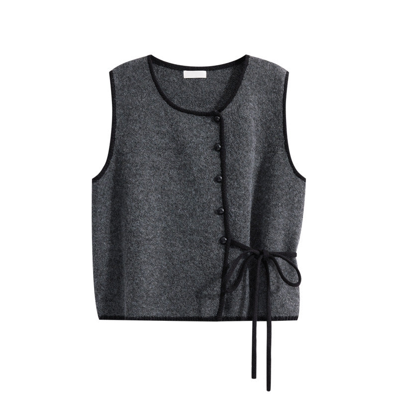 Loose Autumn and Winter Sleeveless Coat – Sweater Vest Top for Warmth and Style