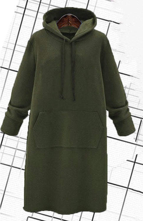 Mid-Length Sweater Coat Dress with Sparkling Blank Design