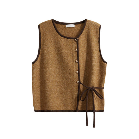 Loose Autumn and Winter Sleeveless Coat – Sweater Vest Top for Warmth and Style