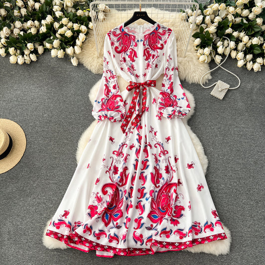 Sweet Lace French Vintage Court Style Dress for Women