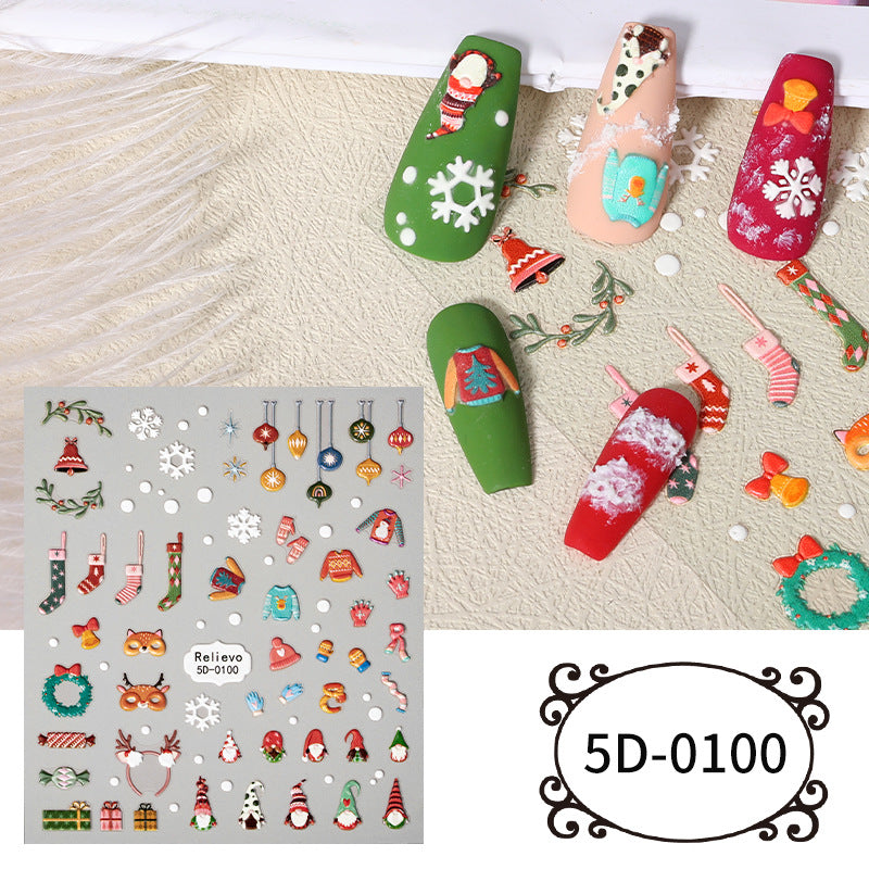 Christmas Nail Stickers Emblema