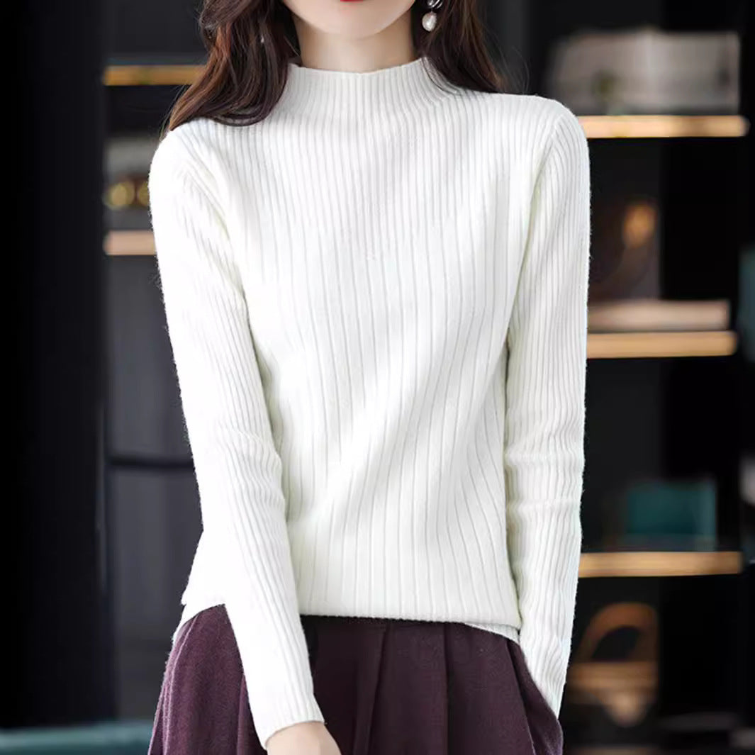 Women's Fashion Slimming Knitted Long Sleeve Bottoming Shirt