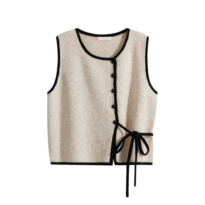 Loose Autumn and Winter Sleeveless Coat – Sweater Vest Top for Warmth and Style