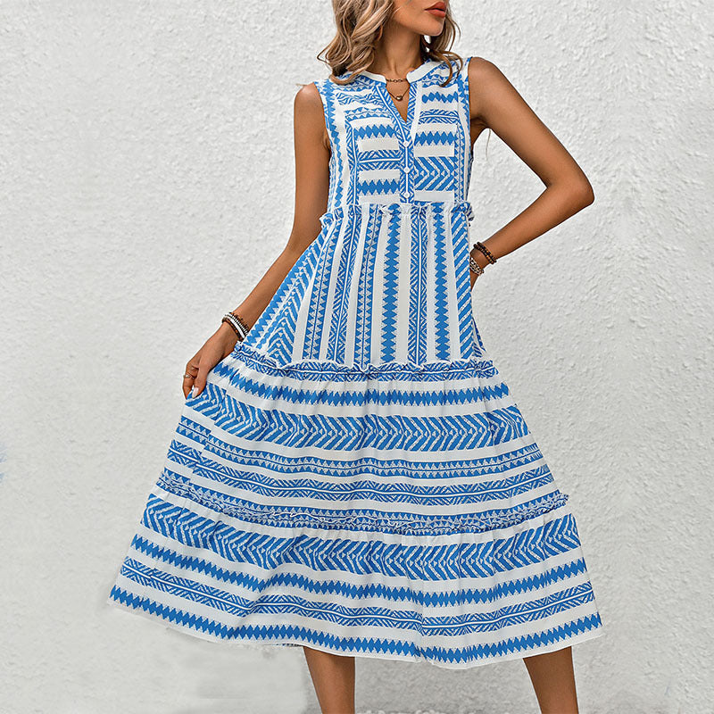 Bohemian Vacation Style Dress: European and American Influence