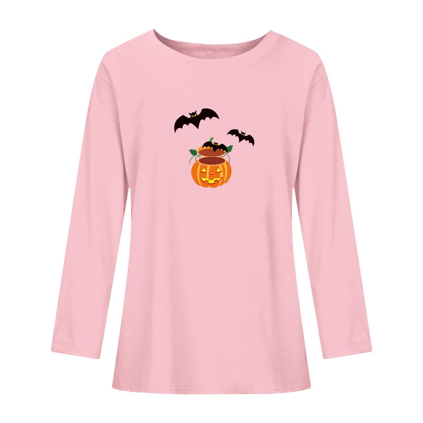 Halloween Bat Printed Crew Neck Top