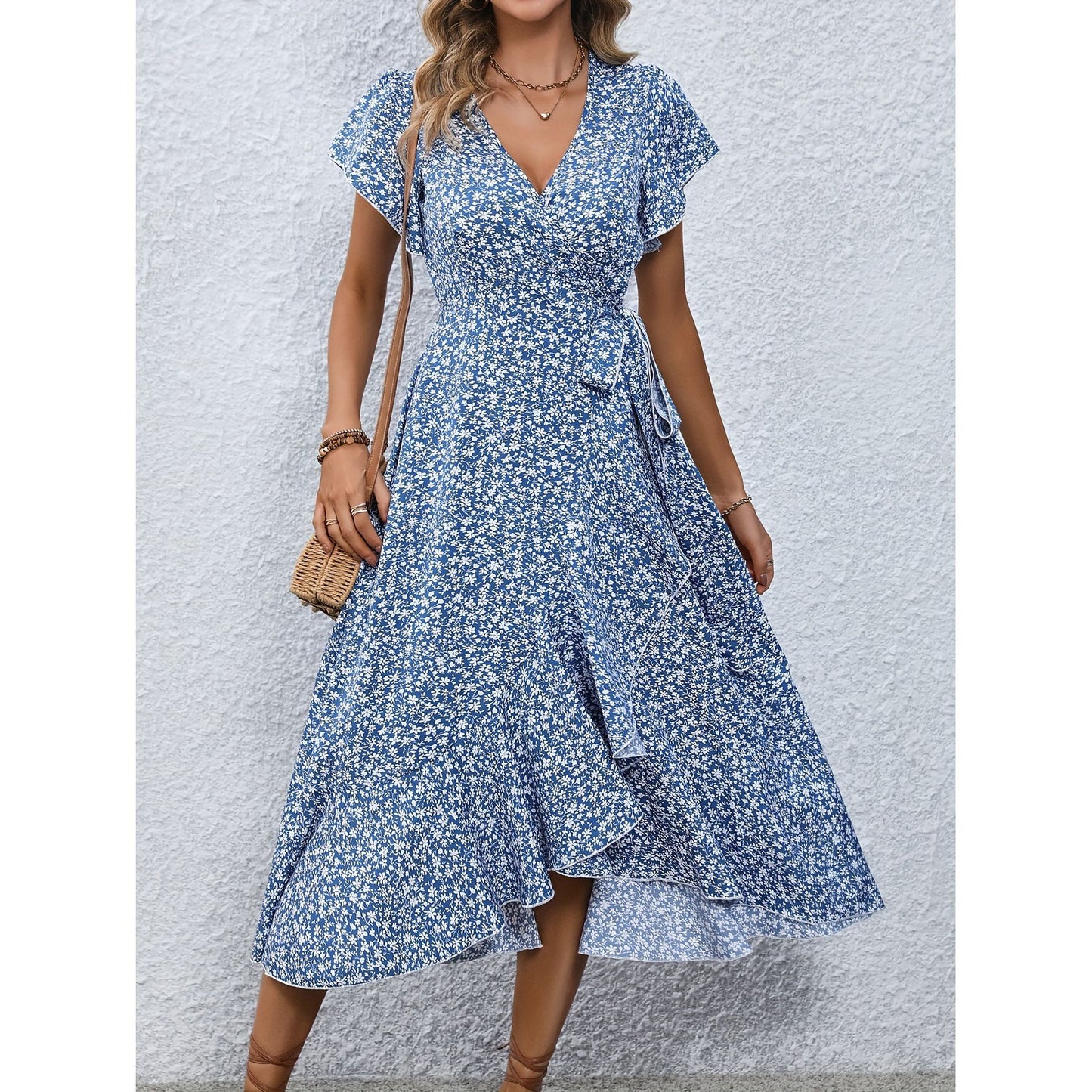 Floral Short Sleeve Dress: Women's Fashion Statement