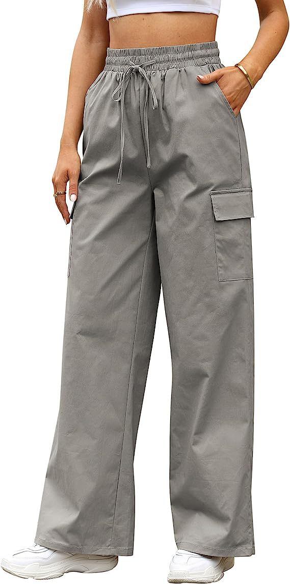 Workwear Casual Pants for Women with Cotton Fabric and Pocket Smocking