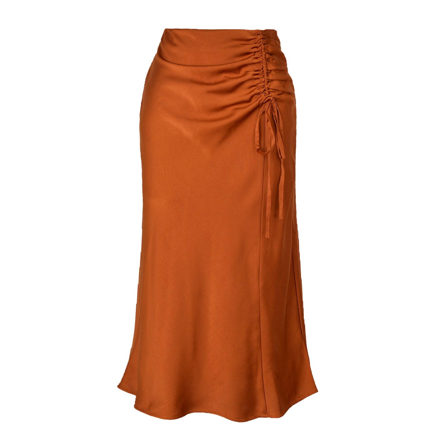 High Waist Slimming Skirt for Women with Zipper Detail