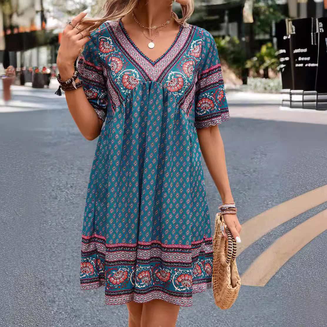 Ethnic Style Leisure Holiday Dress for Women