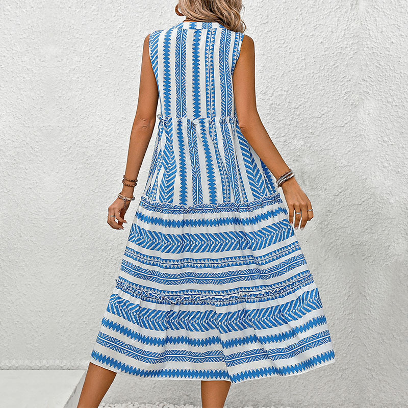 Bohemian Vacation Style Dress: European and American Influence