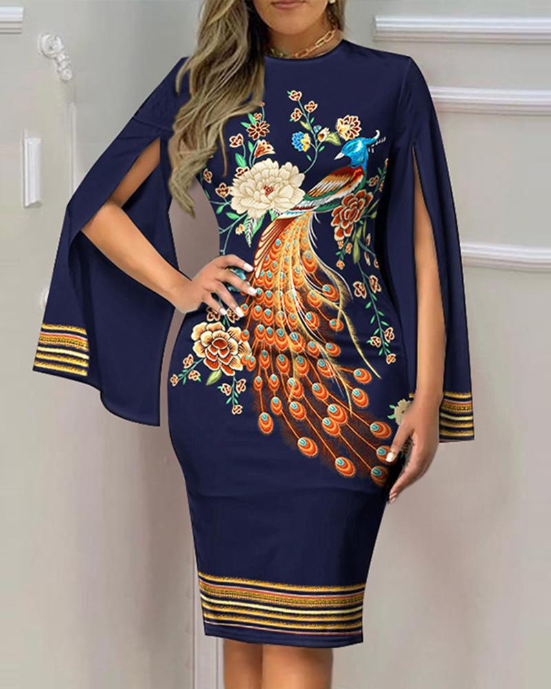 Chic Women's Printed Dress with a Touch of Fashionable Elegance