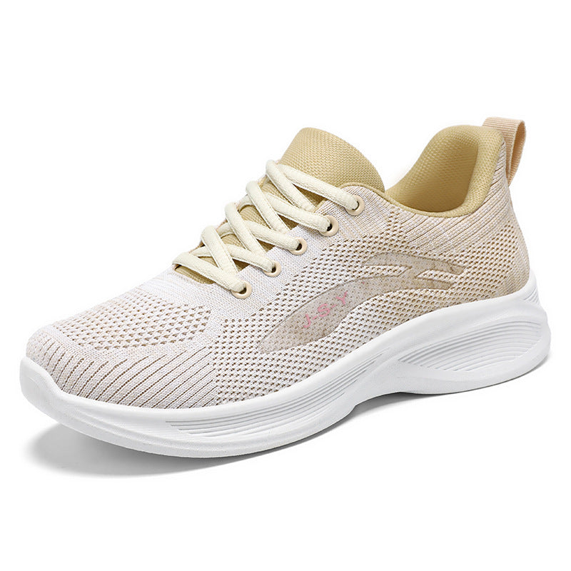 Experience Comfort and Style with Breathable Flyknit Soft Sole Sneakers for Women
