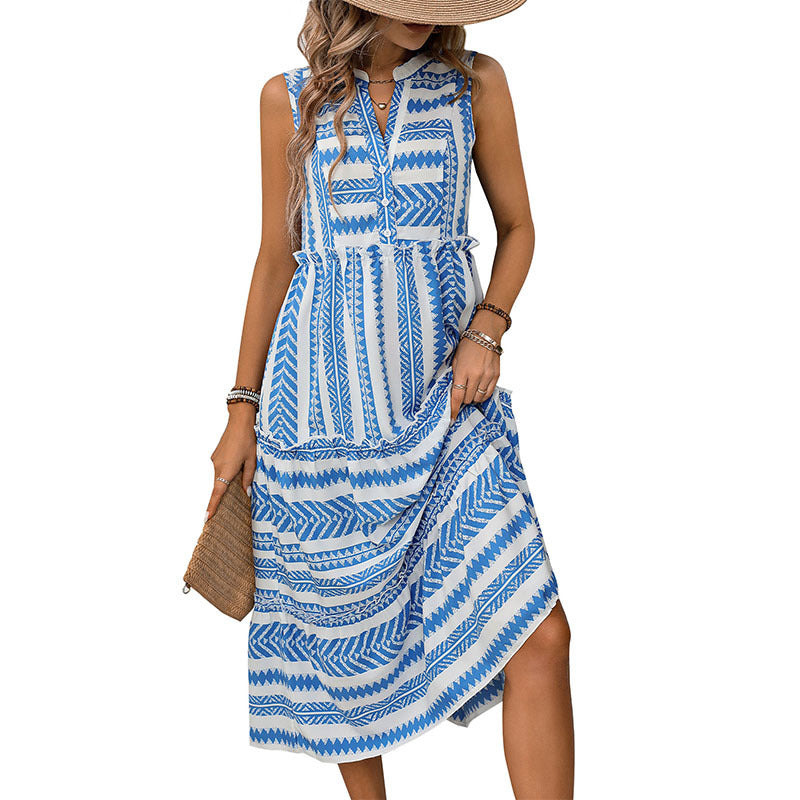 Bohemian Vacation Style Dress: European and American Influence