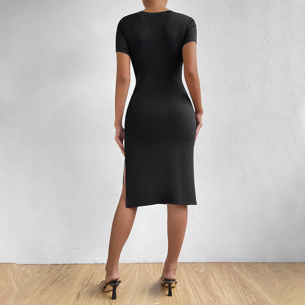 Women's Fashionable Side-Slit Hip Skirt