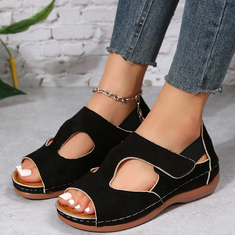 Comfort Flat Lightweight Velcro Casual Sandals for Women