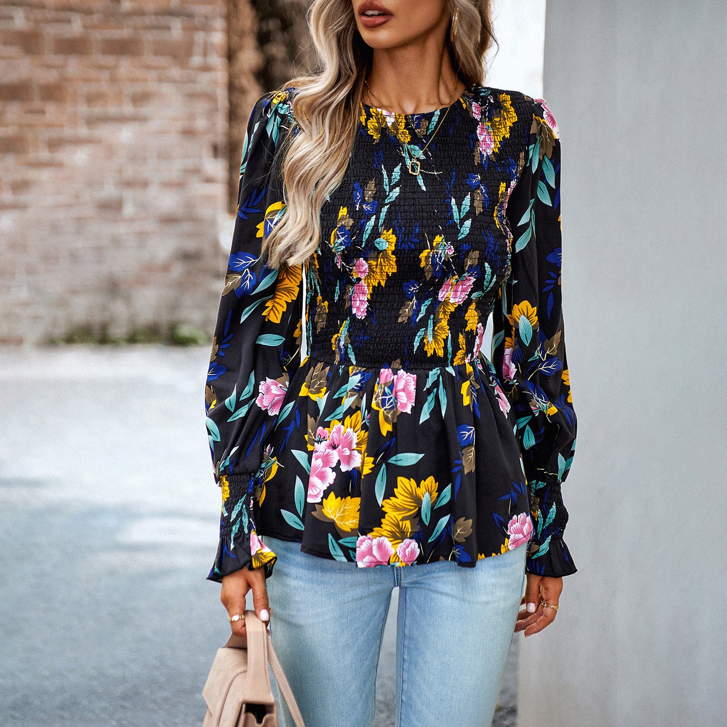 Trendy Women's Casual Long Sleeve Printed Shirt – Stylish Fashion Choice