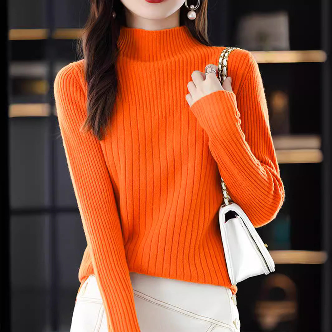 Women's Fashion Slimming Knitted Long Sleeve Bottoming Shirt