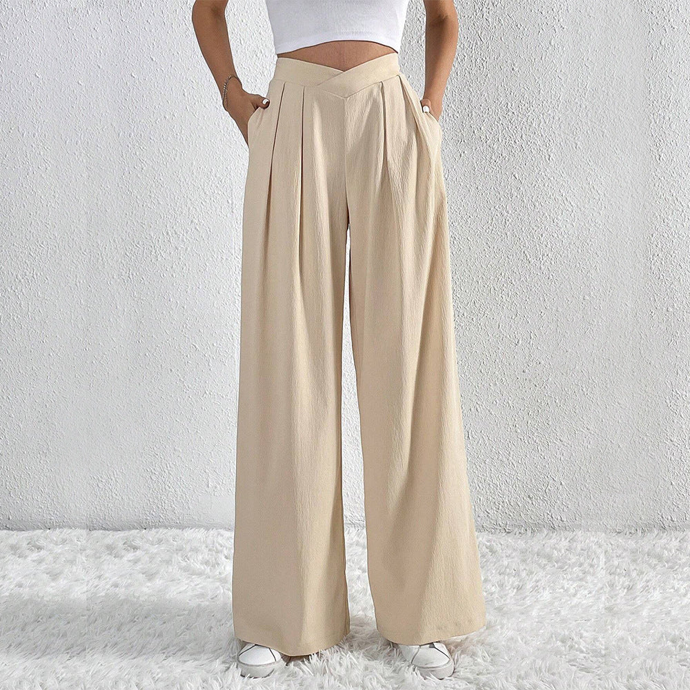 Women's Casual Loose-Fit Wide-Leg Trousers
