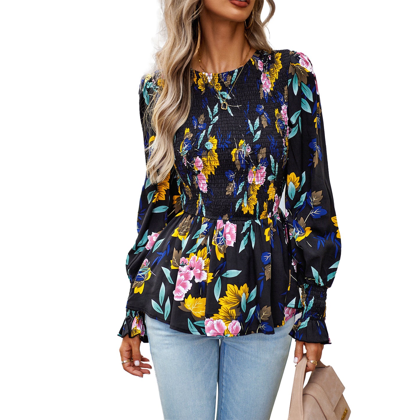 Trendy Women's Casual Long Sleeve Printed Shirt – Stylish Fashion Choice