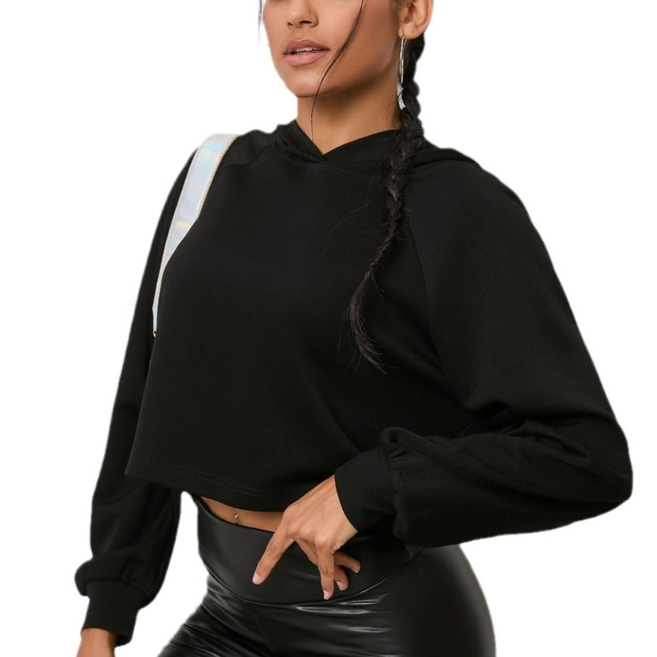 Hooded Top with Back Tie for Women