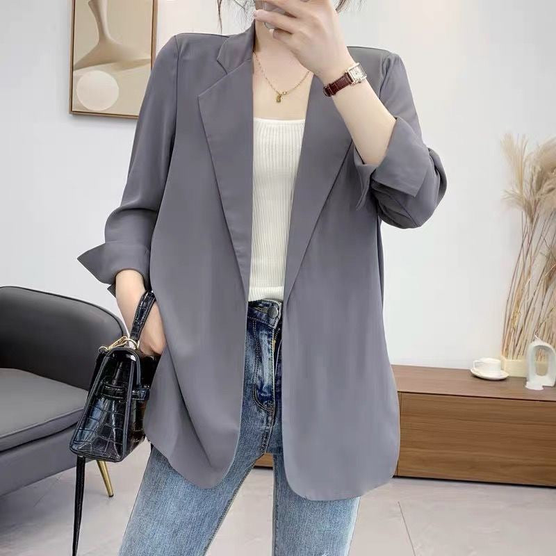 WomenLoose Sunscreen Clothes Mid-length Air Conditioning Cardigan Chiffon Small Suit Jacket