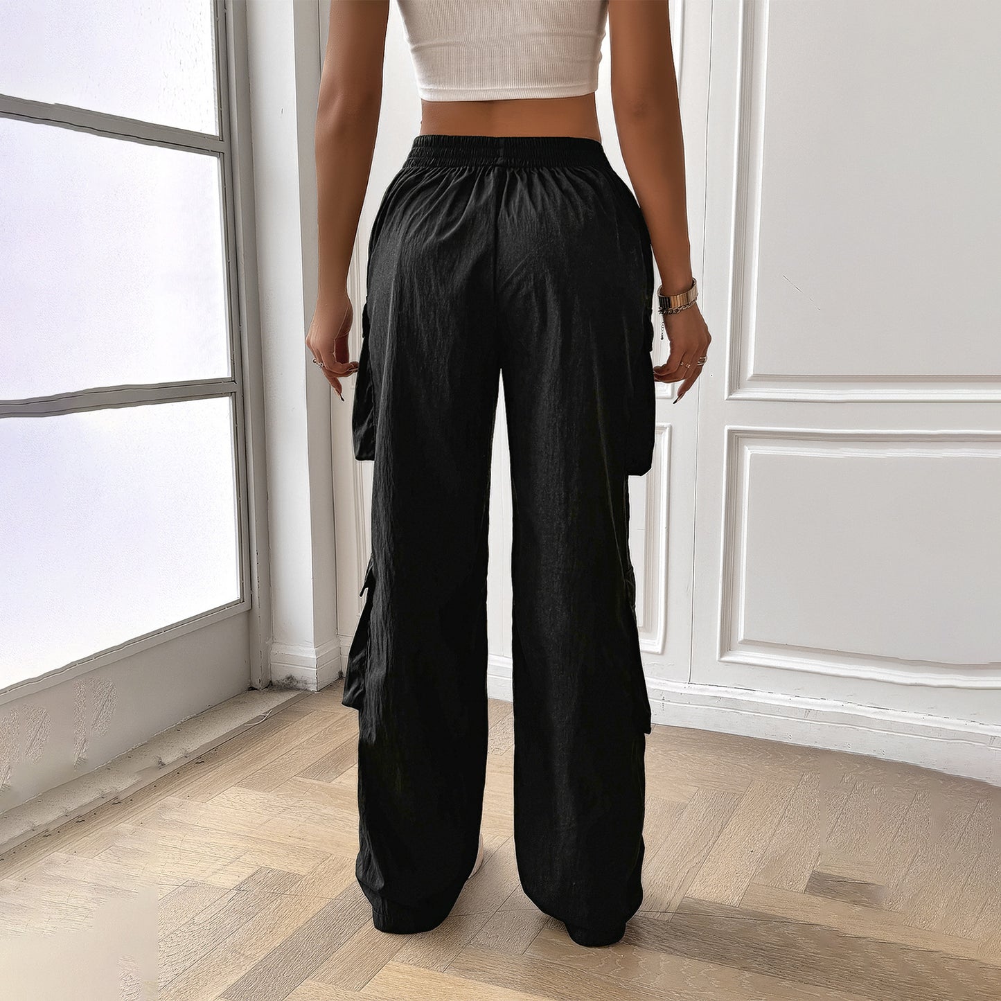 Women's Casual Solid Color Sweatpants: Fashionable Trousers